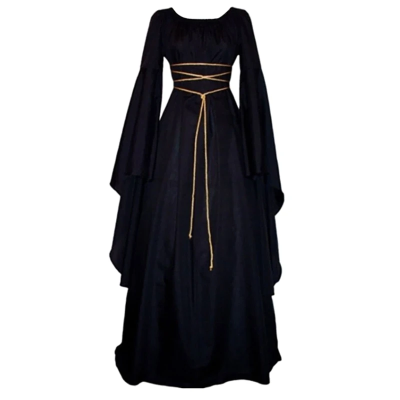Костюм на Хэллоуин для женщин, косплей, страшная ведьма, платье в викторианском стиле, Женская Карнавальная маскарадная одежда для костюмированной вечеринки - Цвет: B