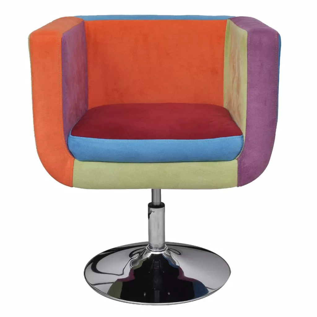 silla giratoria moderna taburete de tela con diseno de retales para sala de estar bar silla decorativa elegante