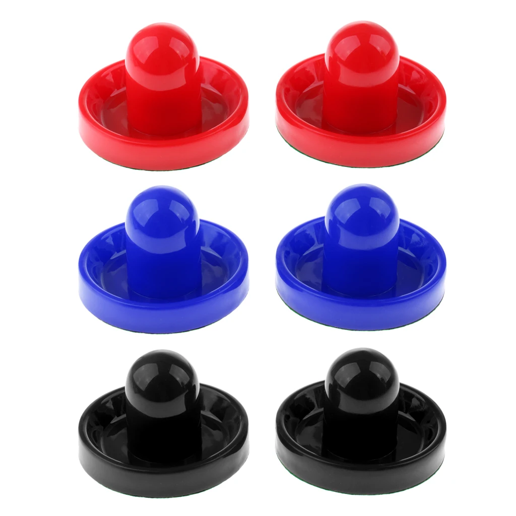 2 Pieces Durable Plastic Air Hockey Pushers Goal Handles Paddles Replacement for Game Tables - Choice of Color and Size