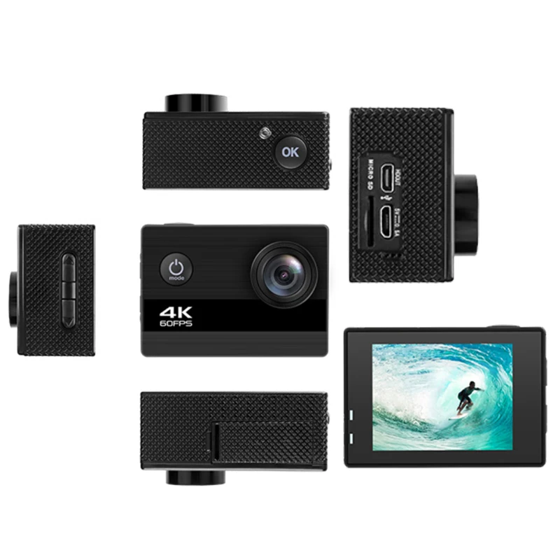 Go pro экшн камера 2 4 Удаленная ультра K/60FPS WiFi Спортивная видеокамера s 170D Подводная