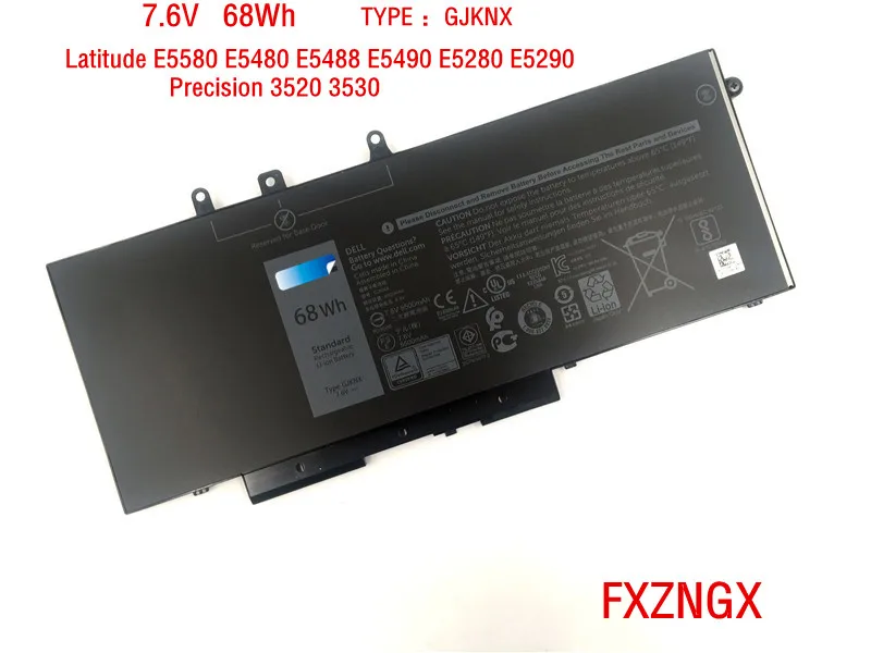 7,6 V 68wh Новый GJKNX Батарея для Dell Latitude E5580 E5480 E5488 E5490 E5280 E5290 точность 3520 15 3520 GD1JP 0GD1JP