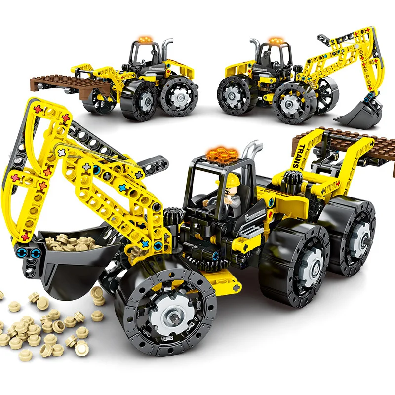 Конструктор MOC Technic 3 в 1 для детей Инженерная техника вилочный погрузчик грузовик