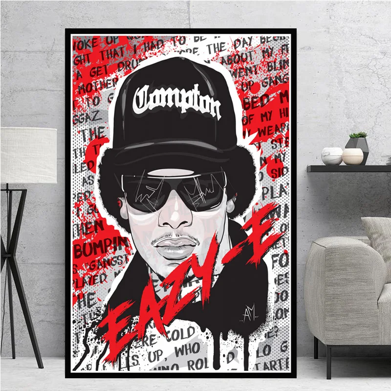 NWA хип-хоп музыкальный Рэппер со звездами Ice Cube Eazy-E холст постер печать Современная живопись маслом искусство настенные картины гостиная домашний декор