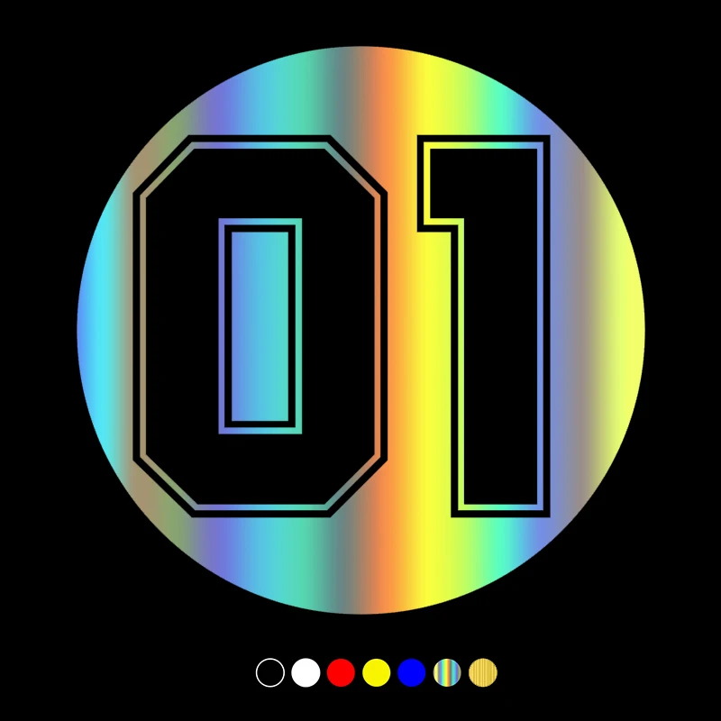 

30050# Various Sizes car sticker number 01 waterproof car decal vinyl stickers on car truck bumper rear window laptop