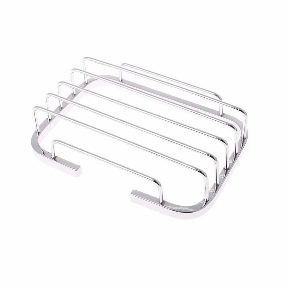 Wall Mounted Soap Dish Holder Basket Tray Bathroom Stainless Steel Bath Shower