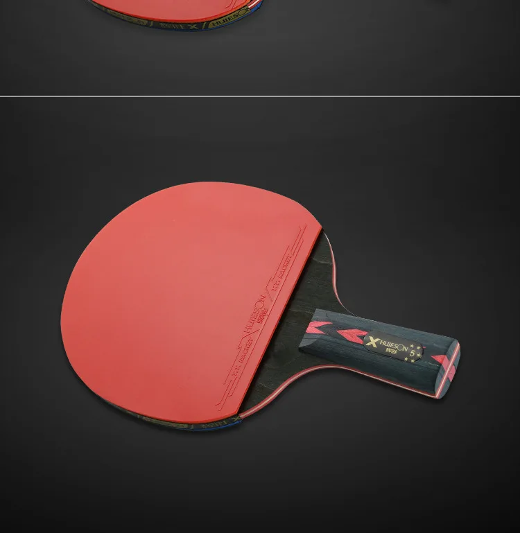 2 шт. модернизированная ракетка 5 звезд CarbonTable Tennis Bat с длинным кабелем, короткая ракетка для пинг-понга, ракетка с хорошим управлением, чехол