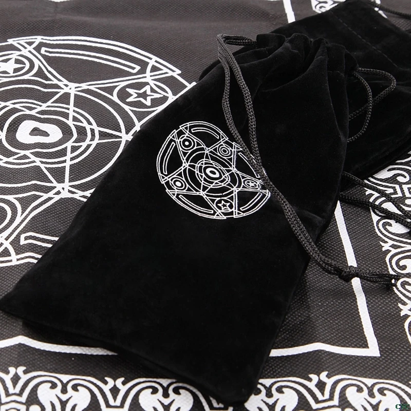

Velvet Pentagram Tarot Card Storage Bag Toy Jewelry Home Mini Drawstring Package Board Game Tarot Storage Bag