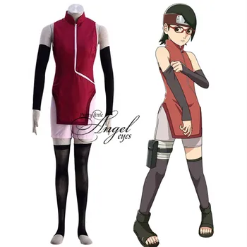 

Anime Naruto Uchiha Sarada Costume Cosplay Customized Size Halloween Party Suit