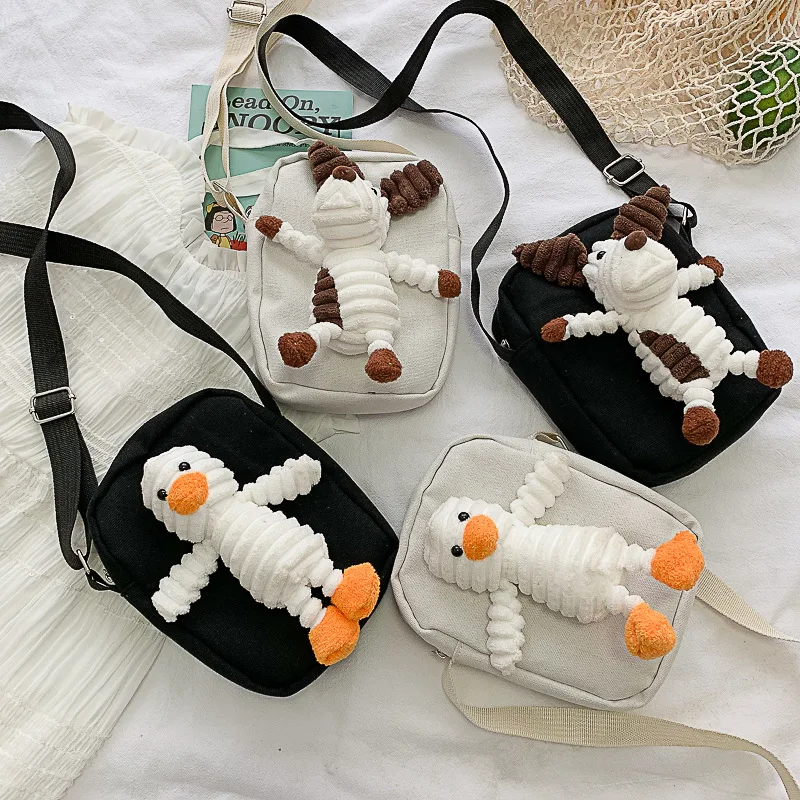 

Shoulder Bag Women's Canvas Versatile Cute Doll Students Simple Cloth Bag Small Bag Harajuku Korean-style MORI Series Doll Bag