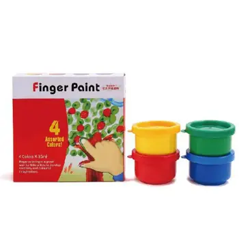 

35ml 4 Bright Colors Washable Gouache Paint for Kids Beginners School Supplies Finger Paint
