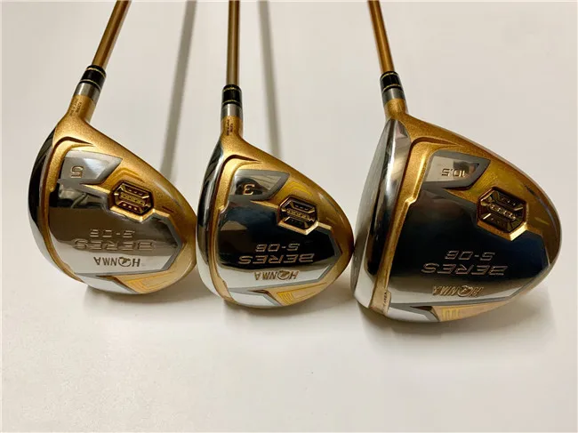Новинка комплект из 3 предметов 4 звезды Honma S 06 деревянный набор Golf Woods Clubs Driver + Fairway