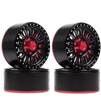 

4Pcs Metal 1.9 Beadlock 15-Spoke Wheels Rims for 1/10 RC Crawler Axial SCX10 90046 Traxxas TRX4 D90