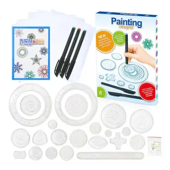 

1set Children's Art Painting Template Ruler Drawing Accessories Intellectual Toy Reglas De Patchwork Stationery School Supplies