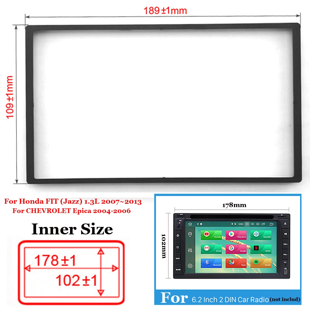 

Car 2Din Radio Fascia Panel Dash Frame Trim Kit For Honda Fit/Chevrolet Epica