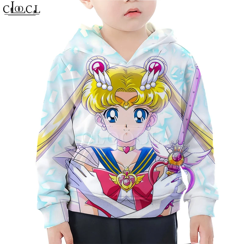 Hoodies 9 Детская одежда для маленьких девочек толстовка с капюшоном с 3D принтом «Сейлор Мун Галактика» свитер для дочки Спортивная одежда для маленьких мальчиков, пуловер - Color: Hoodies 9