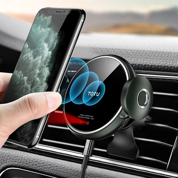 

TOTU Car Holder Stand with Wireless Charger Phone Mount Holder for iPhone 11 Pro Max X XS XR Samsung Huawei Xiaomi Redmi Phone