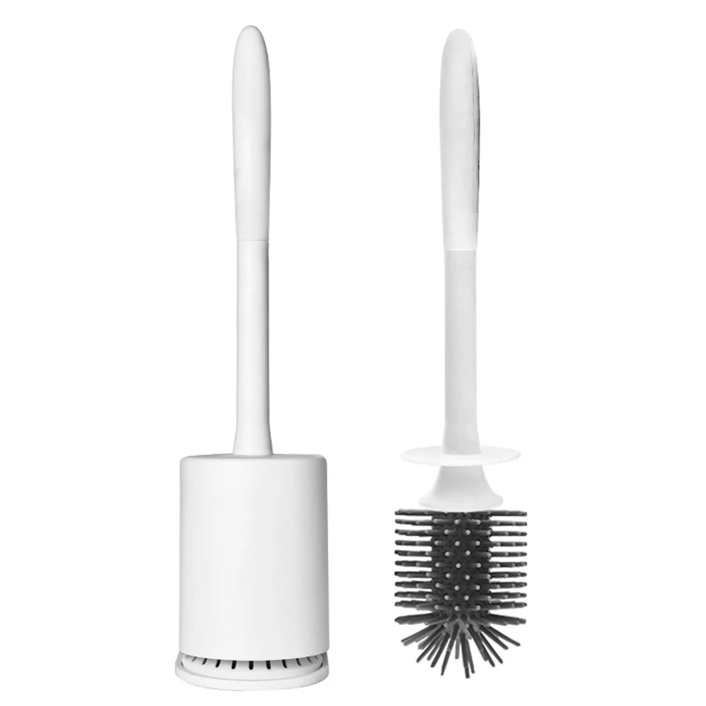 

TPR Scrubbing Lightweight Toilet Brush Bathroom Durable Tools Multifunction With Base Wall Mounted Long Handle Soft Portable