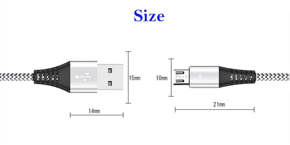 Светодиодный кабель Micro USB 1,2 A, кабель для быстрой зарядки, светодиодный индикатор 1,8 м, кабель для зарядки и передачи данных в нейлоновой оплетке, шнур для зарядки телефона Android