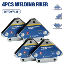 

4Pcs Magnetic Welding Fixer 45° 90° 135° Multi-angle Magnet Weld Positioner Ferrite Holding Auxiliary Locator Tools