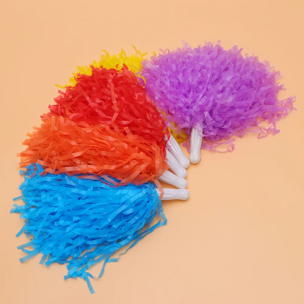 Pom Cheer Poms Cheerleading Dance Varsity Patriots Diy Metallic Rainbow Youth Kids