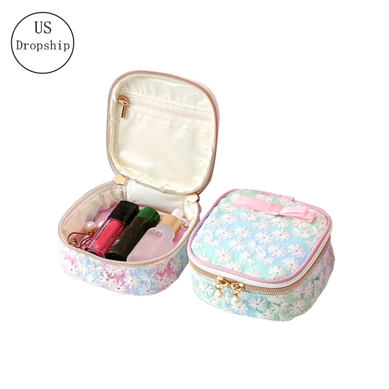 

Fashion Mini Cosmetic Makeup Organizer Travel Storage bag Lipstick Earrings Bag Female Hygiene Sanitary Napkins Container