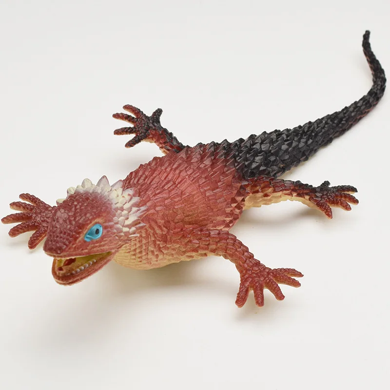 Soft rubber reptile model toy, simulation lizard, squeaking and vocal lizard, animal tricky vent toy kids toys educational 12