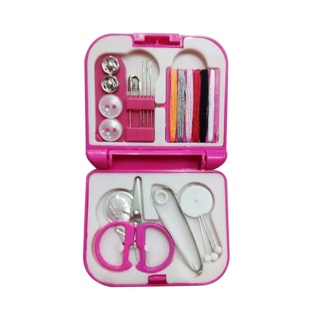 

1 Set Portable Sewing Kits With Secure-lock Sewing Supplies For Home Travel Tools Combination Color Sewing
