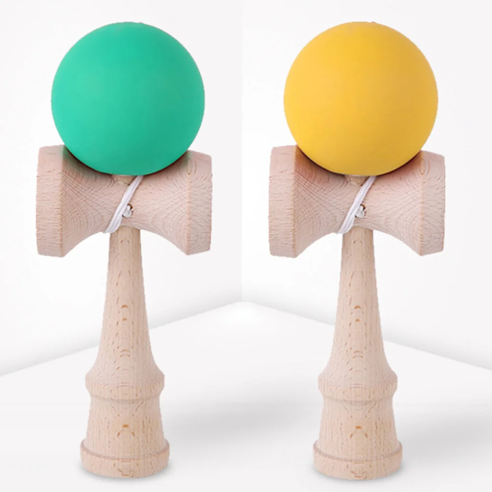 1 Set Kendama Toy Wooden Skill Sword Cup Ball Games Educational Outdoor Funny Toys for Children Gifts Sports (Random Color) 3