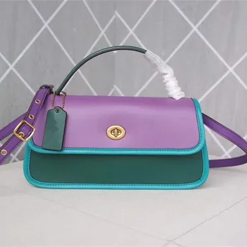 

Spring and summer small group design women's hand-held envelope small satchel simple and versatile color contrast single shoulde