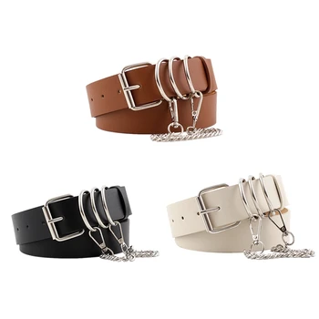 

Punk Style Chain Belt Women's Simple Wild Casual Retro Belt 3 Pieces