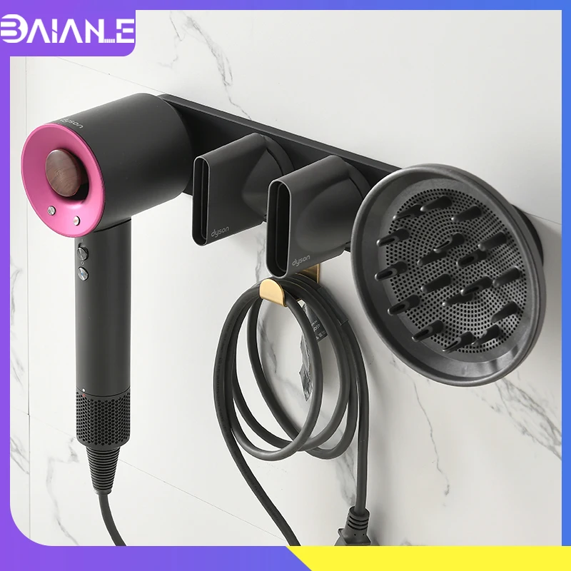 Dyson Фен Держатель Алюминиевый Настенный Кронштейн фен стойка Dyson черный Hairdrye вешалка для хранения вешалок Ванная Комната Полка Органайзер