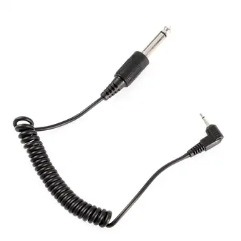 

3.5mm Plug to 6.35mm Male Flash PC Sync Cord Spring Coiled Spiral Cable for Studio Flash Trigger