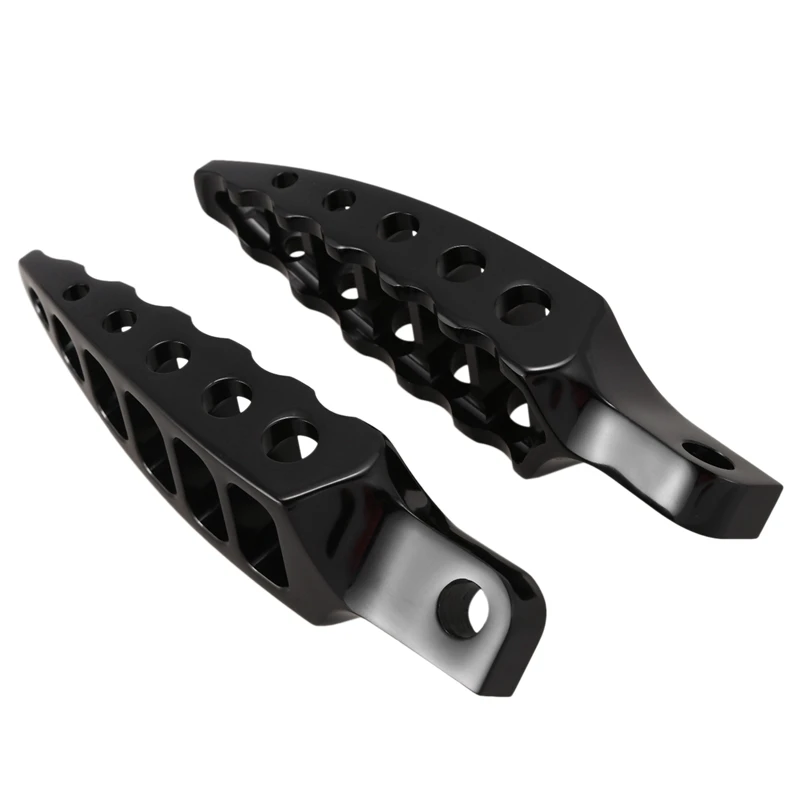 Motorcycle Black CNC 45 Degrees Male-Mount Footrests Foot Pegs