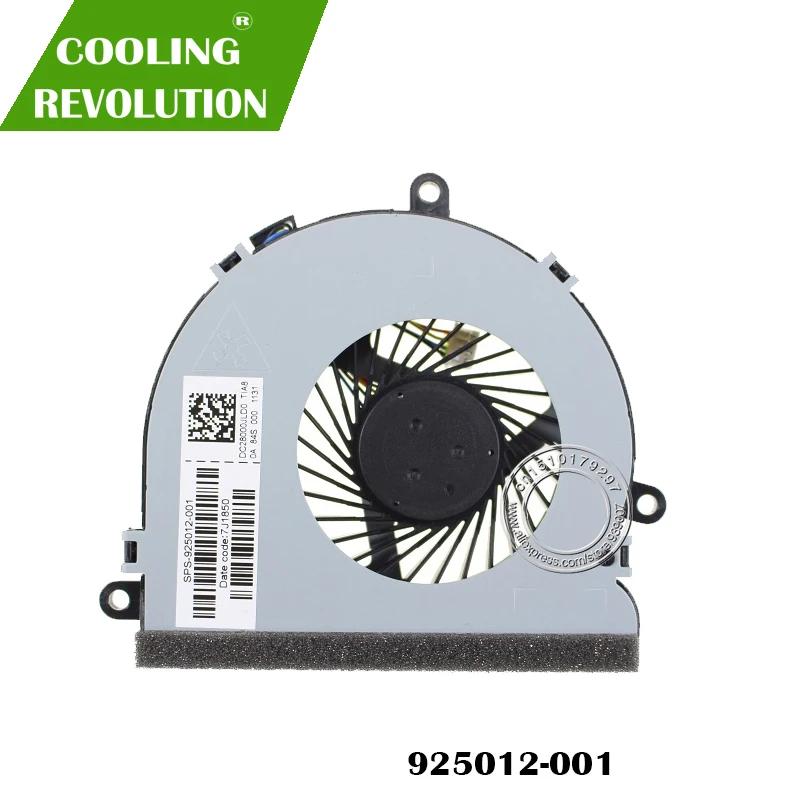 Новый вентилятор для процессора HP 15-bs085nr 15-bs087nr 15-bs077nr 15-bs078nr охлаждения ноутбука