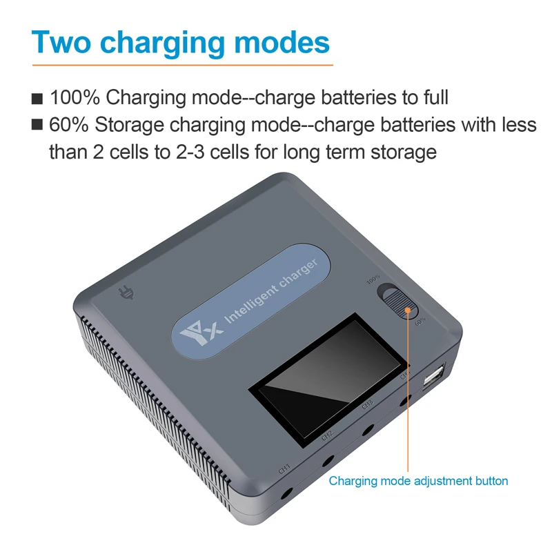 Drone Battery Charger 6 in 1 Digital display Battery Charger for DJI Mavic 2 Pro Zoom Drone Battery Charging Hub Fast Smart Charger with USB