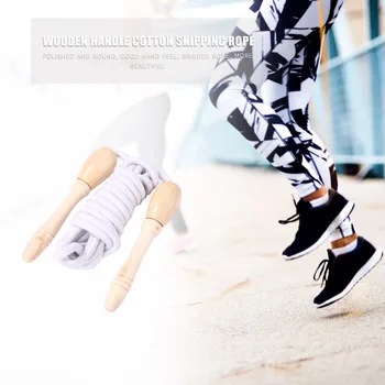 

Exercise Wood Grip Handle Speed Jump Rope Fitness Equipment Sports Skipping Rope Multi-function Equipment for Exercise