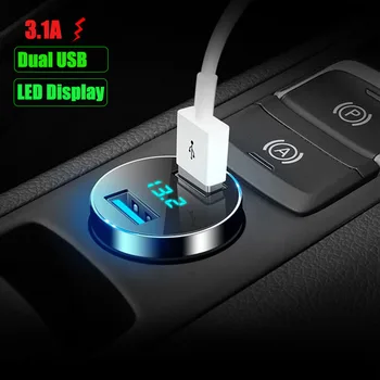 

3.1A Dual USB Car Charger LED Display For Lincoln MKZ MKX MKT Continental Nautilus Navigator Aviator