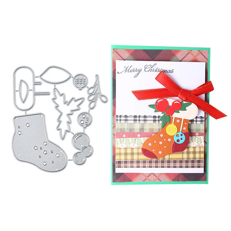 

YaMinSanNiO Christmas Socks Dies Metal Cutting Dies New 2019 for Card Making Scrapbooking Embossing Die Cut Stencil Craft Dies