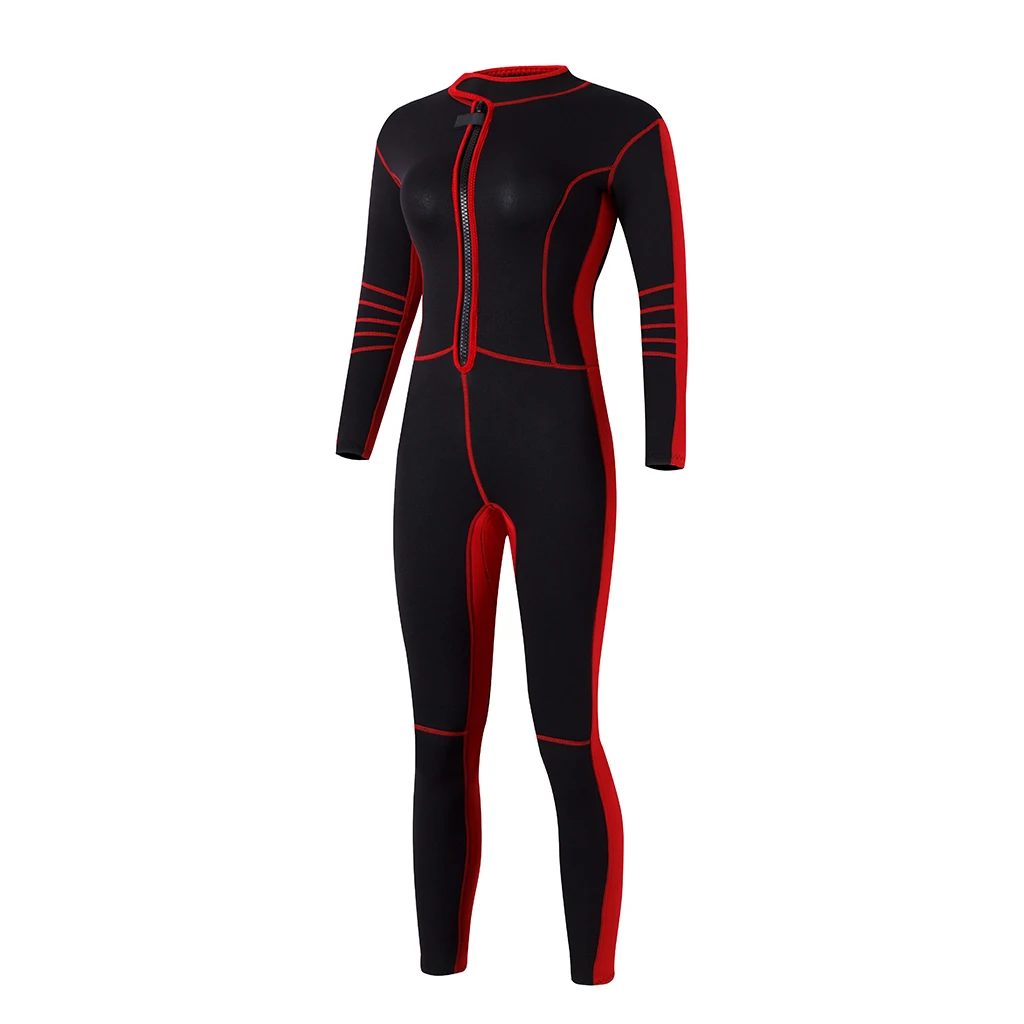 

3mm Neoprene Women Wetsuit Jacket Black & Red For Scuba Diving Swimming Women Wetsuit for Water Sports
