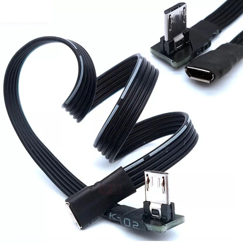 Micro USB Weiblichen zu Micro USB Männlichen F/M Verlängerung Extender Datum Lade Kurze OTG Kabel Schwarz 10cm 20CM 50CM 10CM 1m