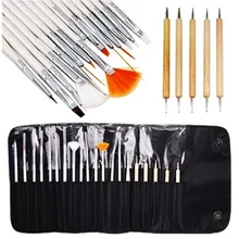 Перекрестная граница,, маникюр, полный набор цветов, флуоресцентный маркер, 20 комплектов, нейлоновая вата для ногтей, кисть, настраиваемая W