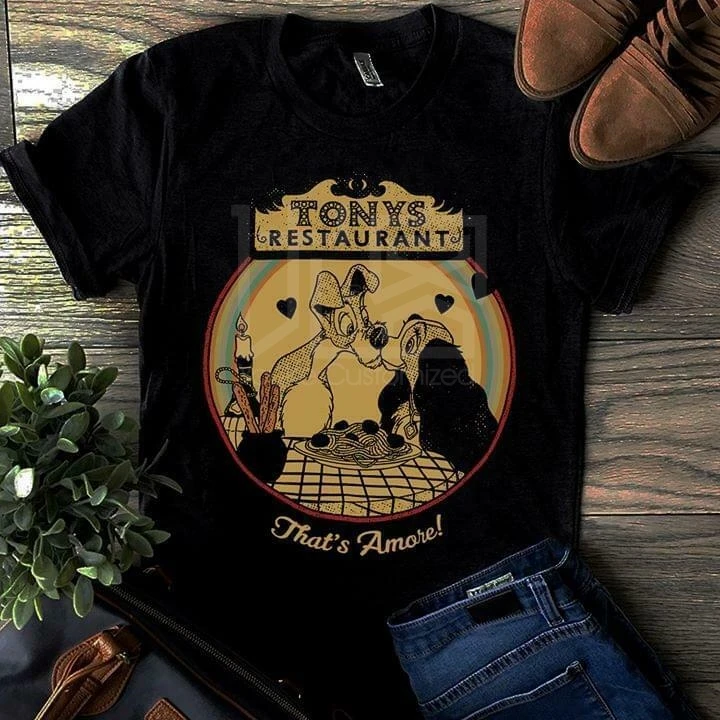 

Lady & Tramp Tonys Restaurant That'S Amore Men T Shirt Cotton S 6Xl