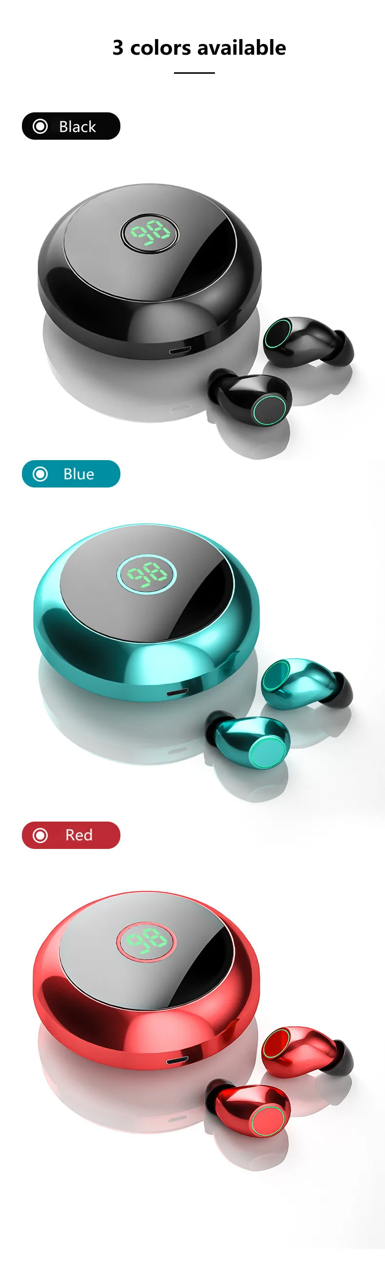 هندزفری یوفو ضد آب فول رنج Wireless HIFI LED Touch Earbuds 35 Hb23dea8d83c046a3aeb3e46d7e9223d9W