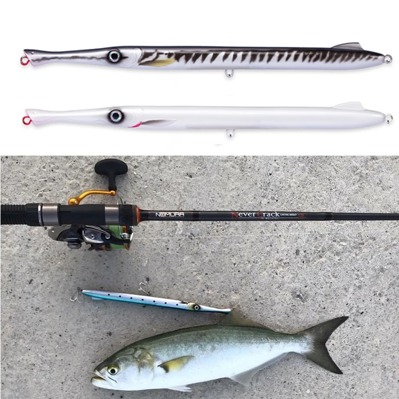 Pesca para Pesca Leerfish e Peixes Hunthouse Pesca Belone Isca 225mm – 27g Longo Fundição Lápis Stickbaits Azuis Don