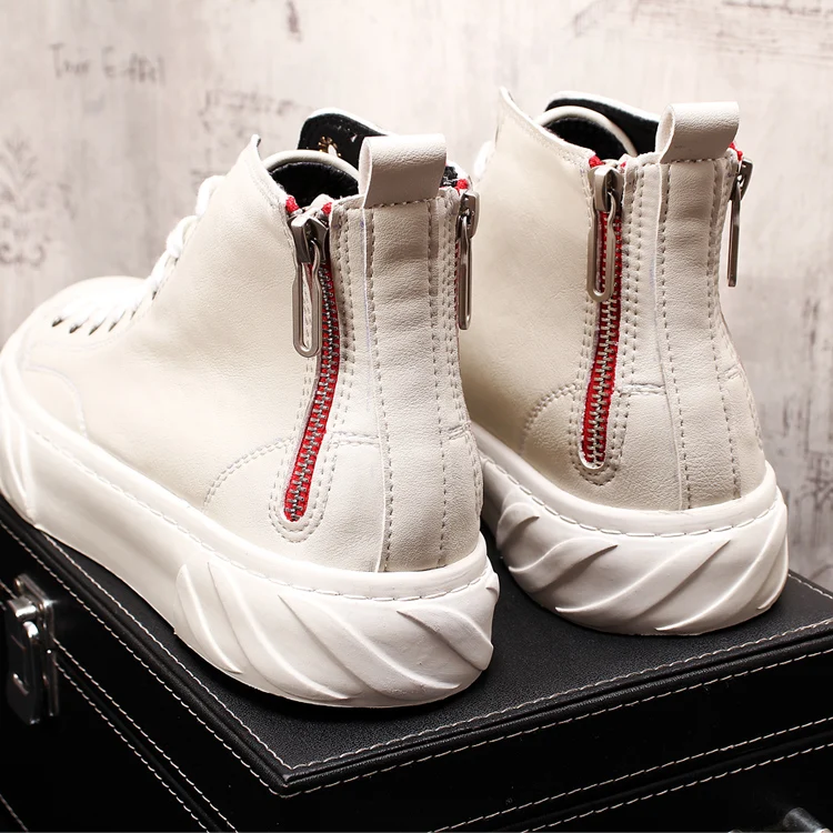 Men Casual Shoes Leather Shoes Men Spring Autumn Fashion Men Boots Fashion New Casual Leather Boots Genuine Leather Men Shoes