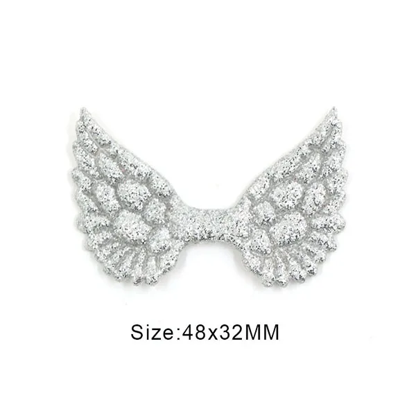 Small Gray Wing 20 шт., блестящие нашивки с крыльями ангела, разноцветные Блестки для детей, пришитые на одежду, сделай сам, заколки для волос, головные уборы, украшение торта - Цвет: Small Gray Wing