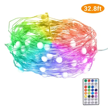 

10m Remote Control Fairy Led String Lights 16 Colors USB 5V Christmas Garland Outdoor Light for Wedding Xmas Party Decoration