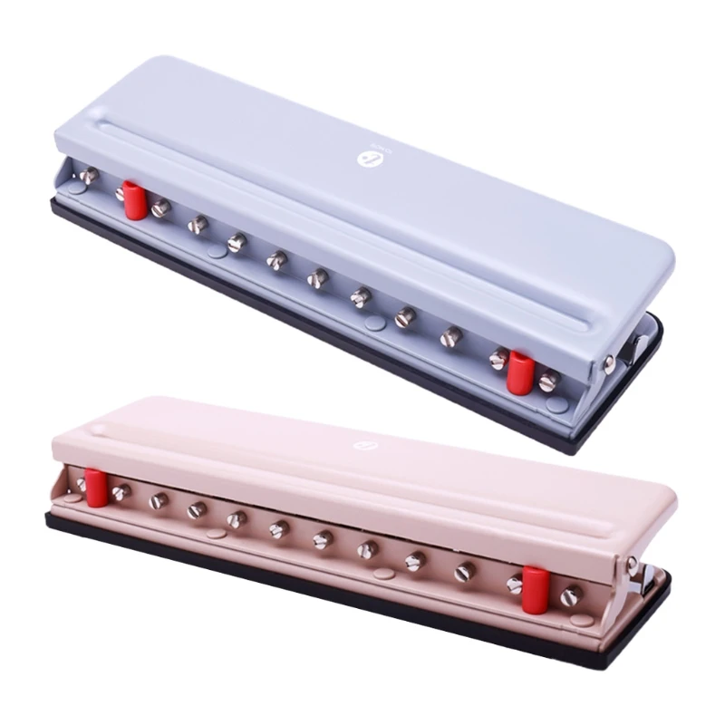 Multifunctional 12 Hole Punch Mushroom Puncher 6 Sheet Capacity with Positioning Ruler Chip Tray for Office School | Канцтовары для