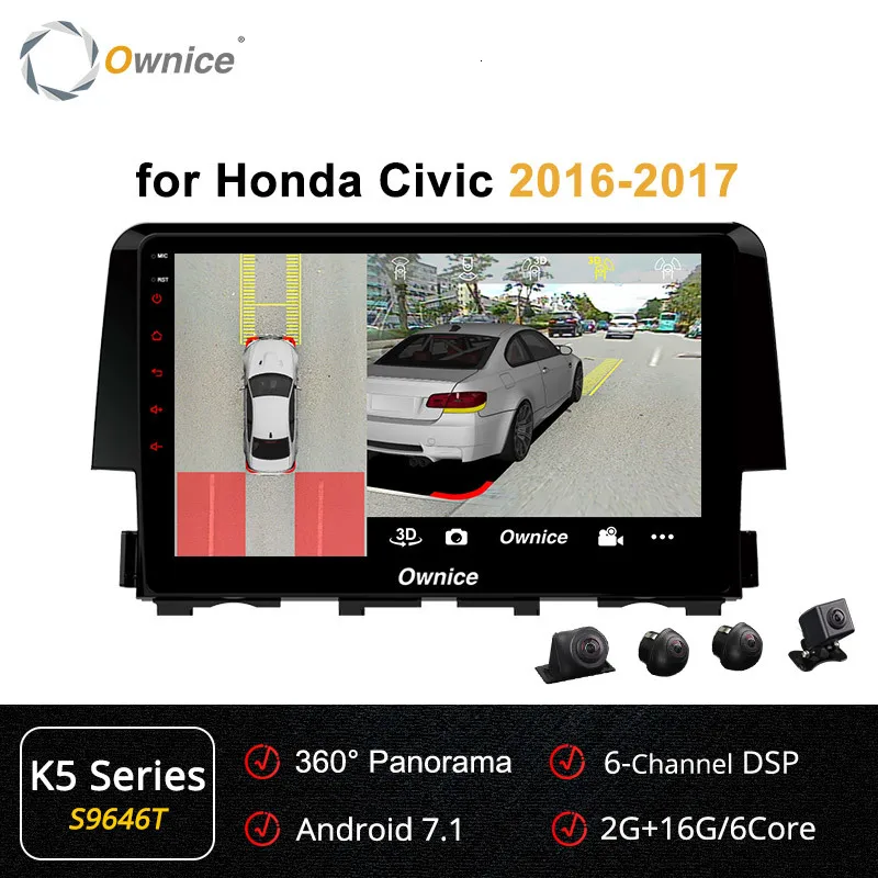 Owice Android 9,0 Восьмиядерный автомобильный DVD gps навигационный плеер, автомобильный стерео Мультимедиа для Honda Civic радио 4G LTE 4G ram