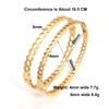 New High Quality Beehive Shaped Design 18 K Stainless Steel Bracelets For Women Popular Minimalist Bangles Gold Color Jewelry 3